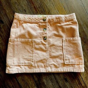 Blush corduroy skirt